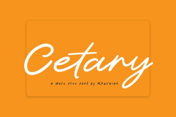 Cetary: A Modern Script Font