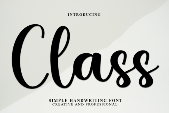 Class Font for Business Branding