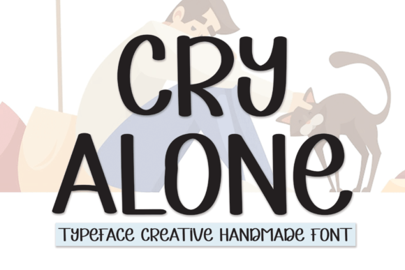 Cry Alone Font for Creative Makers