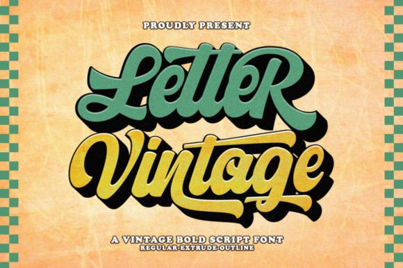 Letter Vintage Font for Creative Projects