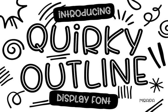 Quirky Outline Font for Business Branding