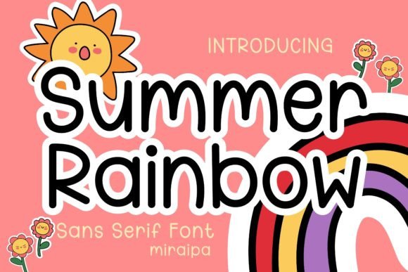 Summer Rainbow Font for Business Branding