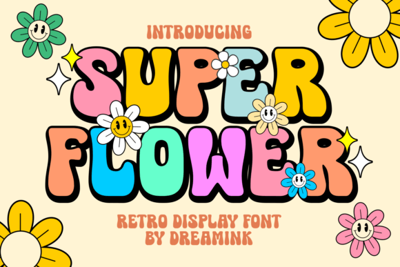 Super Flower Font: Retro Charm for Editorial Design