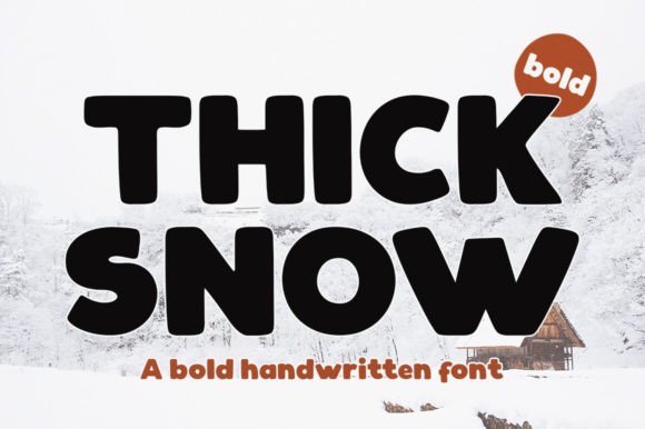 Thick Snow Font for Holiday Design